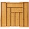 JumblWare 12.99 x 16.73 x 1.89" Bamboo Drawer Organizer and Extendable Kitchen Silverware Organizer